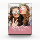 Bloc Photo "Besties depuis" Script Dusty rose chic (Devant)