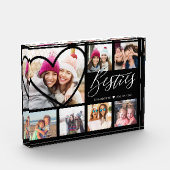 Bloc Photo Besties Script 7 Photo Best Friends Collage Heart (Gauche)