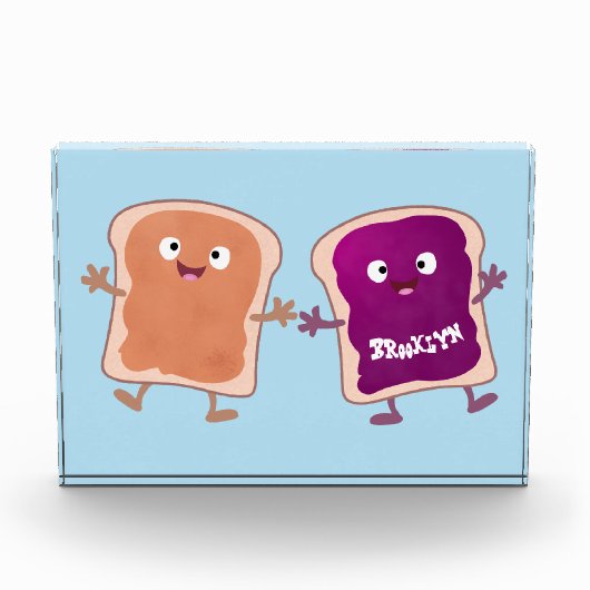 Bloc Photo Beurre d'arachide mignonne et caricature sandwich  (Devant)