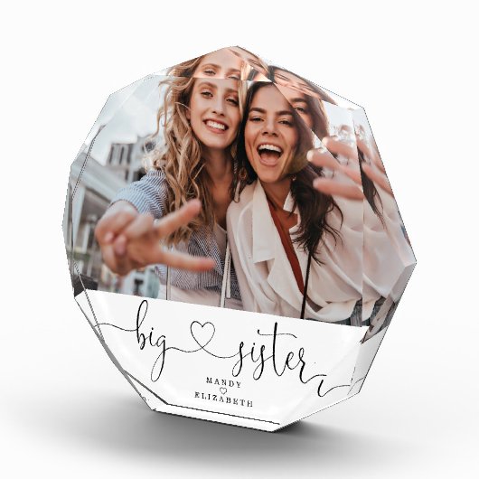 Bloc Photo Big Sister Script Cadeau Pour Soeur Photo Keepsaké (Droite)