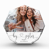 Bloc Photo Big Sister Script Cadeau Pour Soeur Photo Keepsaké (Devant)