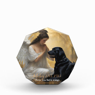 Bloc Photo Black Lab avec Angel Custom Memorial