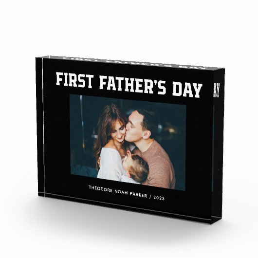 Bloc Photo Black | Première Fête des pères de script moderne (Droite)