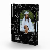 Bloc photo Black White Retro Scribble Graduation (Droite)