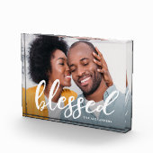 Bloc Photo Blessed Script with Name Photo Block (Droite)