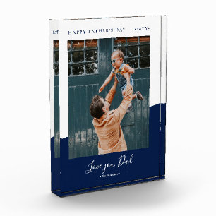Bloc Photo Bleu Marine Cadeau moderne pour la fête des père