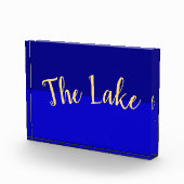 Bloc Photo Bleu Royal brillant et vibrant "Le Lac" (Droite)