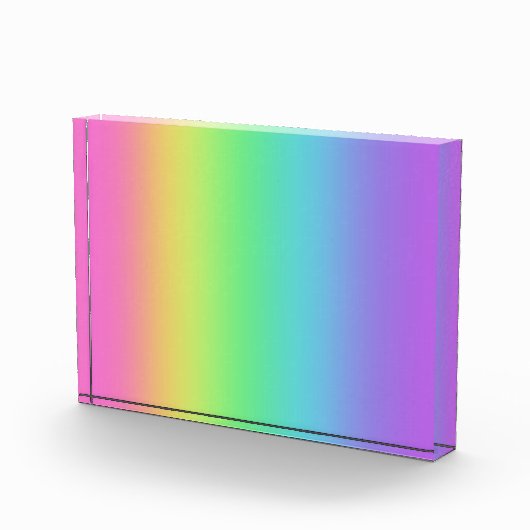 Bloc Photo Bloc Acrylique Arc-En-Ciel Lumineux (Droite)