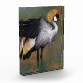Bloc Photo Bloc de photos Gris Gris Crowned Crane Bird (Gauche)