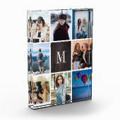 Bloc Photo Bloc rustique de photo de monogramme de collage de (Gauche)