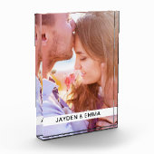 Bloc Photo Blocage acrylique de votre photo et texte (Gauche)