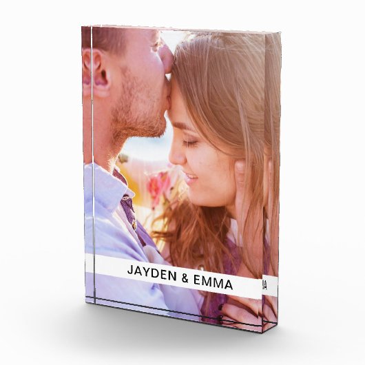 Bloc Photo Blocage acrylique de votre photo et texte (Droite)