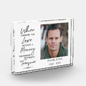 Bloc Photo Blocage photo acrylique avec devis : Quand quelqu' (Gauche)