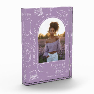 Bloc Photo Blocage photo Lavender Retro Hand Draduation