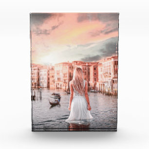 Bloc Photo Blondie Dans Venise Romantique