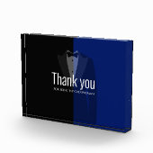 Bloc Photo Blue/noir tuxedo print bachelor party en faveur de (Droite)