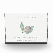 BLOC PHOTO BLUE WATERCOLOUR OLIVE SAVE THE DATE WEDDING VENIN (Devant)