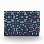 Bloc Photo blueish floral tiling pattern (Devant)