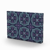 Bloc Photo blueish floral tiling pattern (Droite)