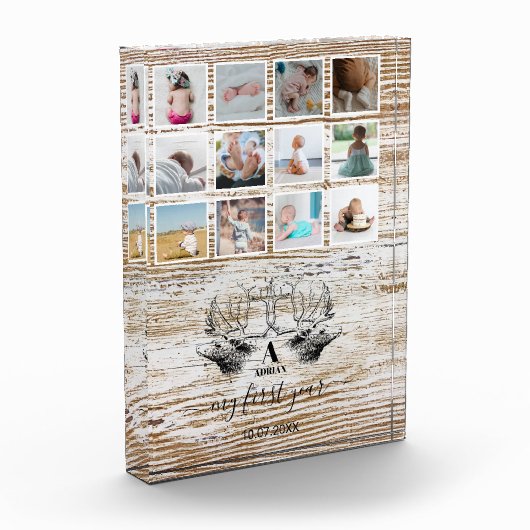 Bloc Photo Bois de cerf de la première année photo Collage (Gauche)