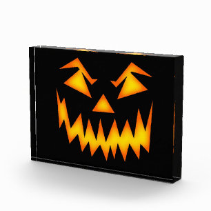 Bloc Photo Boîte photo à visage Citrouille d'Halloween effray