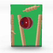 Bloc Photo Bol Vert Au Cricket, (Devant)