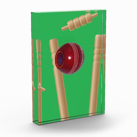 Bloc Photo Bol Vert Au Cricket, (Gauche)