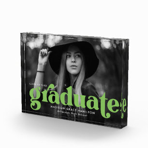 Bloc Photo Bold Lime Green Typography Graduation