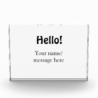 Bloc Photo Bonjour ajouter un message de nom simple minimum é