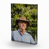 Bloc Photo Bonne retraite photo nom année de service (Droite)