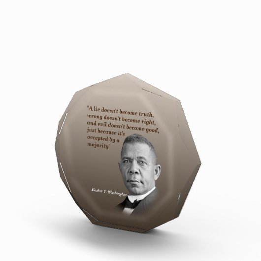 Bloc Photo Booker T. Washington Quota On Truth, Right, Good (Droite)