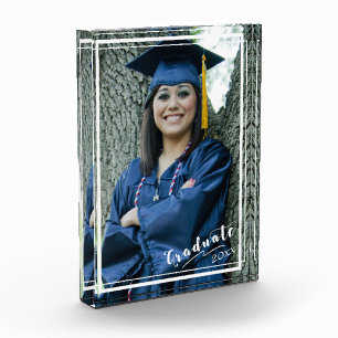 Bloc Photo Bordure blanche verticale "Graduate 20xx" 5x7