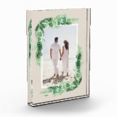 Bloc Photo Bordure de verdure d'aquarelle (Gauche)