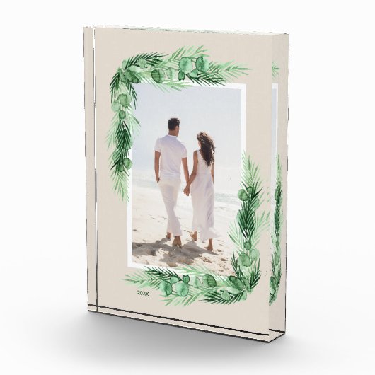 Bloc Photo Bordure de verdure d'aquarelle (Droite)