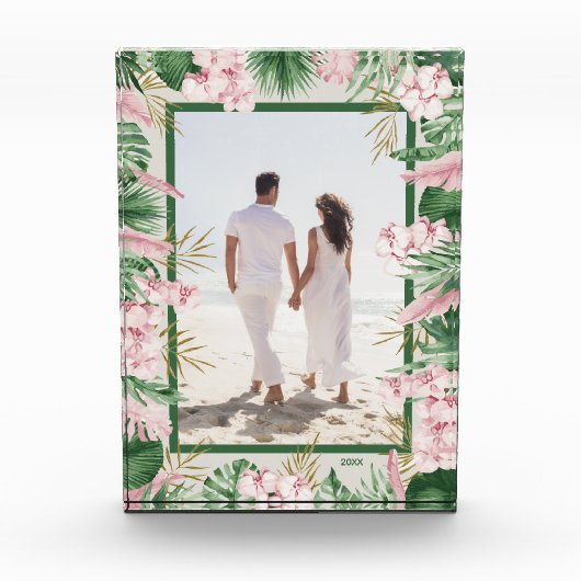 Bloc Photo Bordure Florale Tropicale (Devant)
