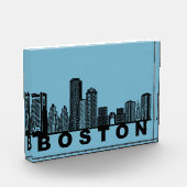 Bloc Photo Boston Skyline Silhouette  (Gauche)