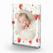 Bloc Photo Botanique de fraise bébé monogramme doux de baie (Droite)