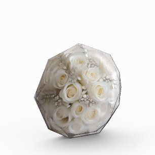 Bloc Photo Boule Topiacée Mariage Blanche Avec Étincelle,