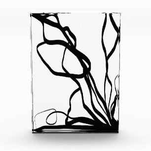 Bloc Photo Bouquet Blanc : Abstrait blanc & noir