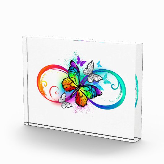 Bloc Photo Bright infinity with rainbow butterfly (Droite)
