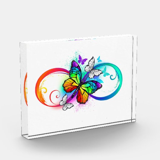 Bloc Photo Bright infinity with rainbow butterfly (Gauche)