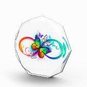 Bloc Photo Bright infinity with rainbow butterfly (Droite)
