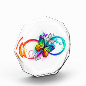 Bloc Photo Bright infinity with rainbow butterfly (Gauche)