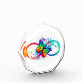 Bloc Photo Bright infinity with rainbow butterfly (Gauche)