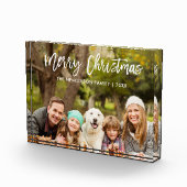 Bloc Photo Brosse moderne Script Joyeux Noël Famille (Droite)
