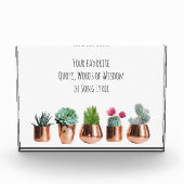 Bloc Photo Cactus Succulents Votre citation préférée, Chanson (Devant)