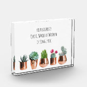 Bloc Photo Cactus Succulents Votre citation préférée, Chanson (Gauche)