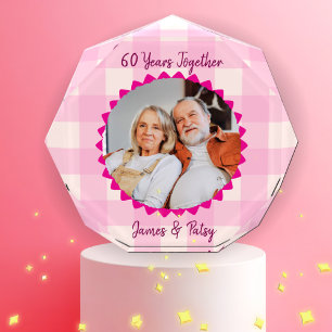 Bloc Photo Cadeau de 60 ans de mariage diamant pour grands-pa