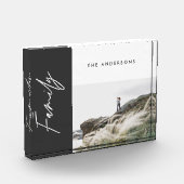 Bloc Photo cadeau de famille photo noir simple moderne (Gauche)