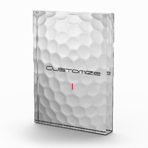 Bloc Photo Cadeau de golf personnalisé avec nom et numéro per